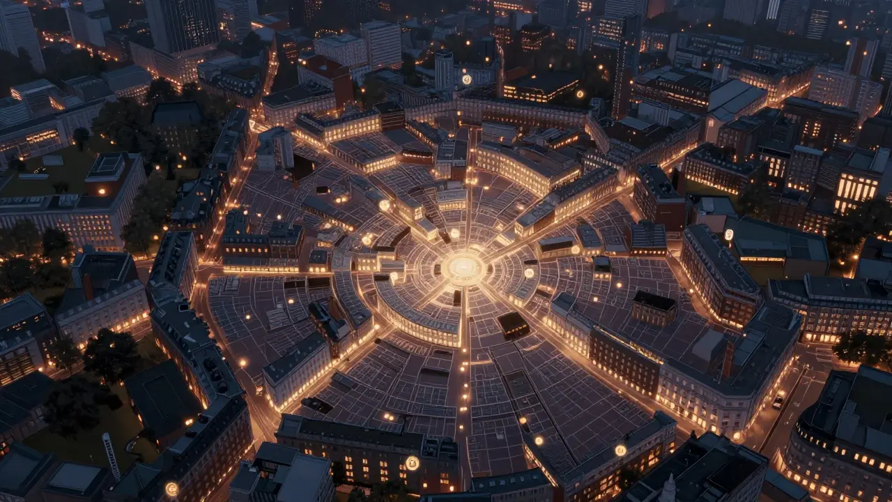 London map showing discreet escort meeting areas in Mayfair, Knightsbridge, and South Kensington.