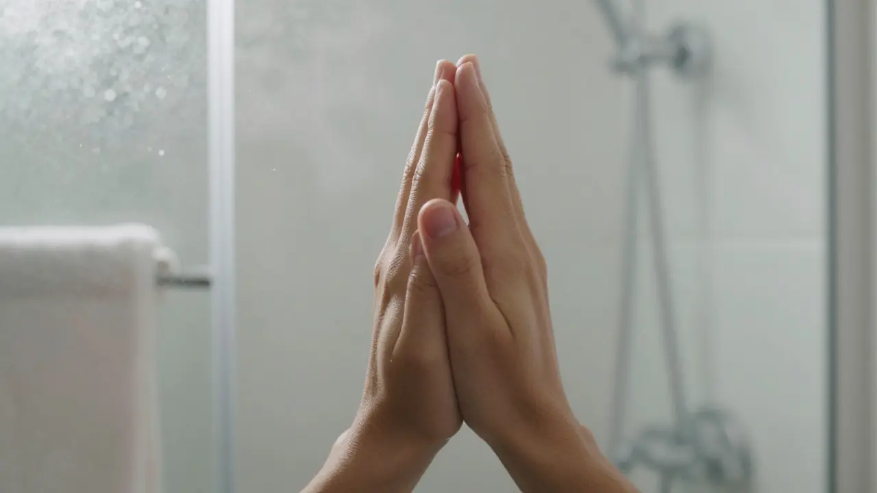 Two hands holding tightly together in a moment of trust and connection.